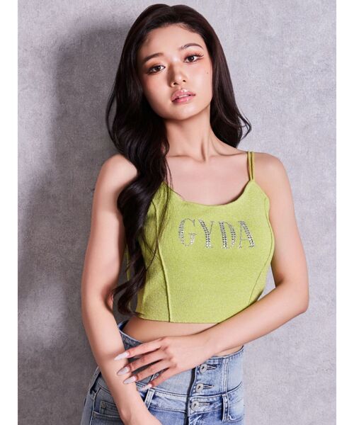 GYDA（ジェイダ） カップ付き キャミソール GYDA bijouラメニット
