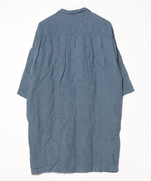 「fog linen work」 7分袖ワンピース - ブルー レディース_画像2