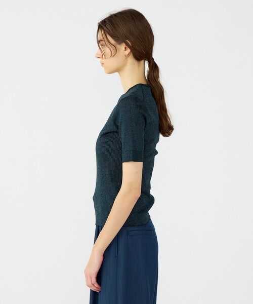 「BALLSEY」 半袖ニット S ダークグリーン レディース_画像5