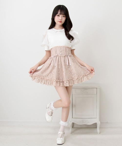 「DearMyLove」 半袖カットソー 3L ホワイト レディース_画像4