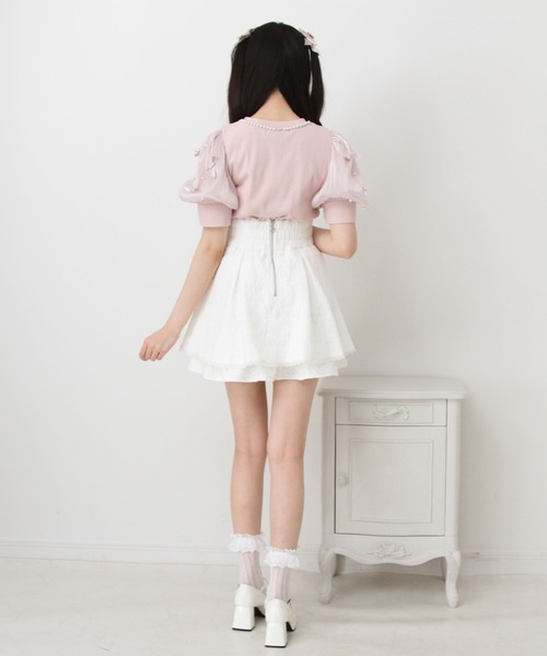 「DearMyLove」 半袖カットソー 3L ホワイト レディース_画像5