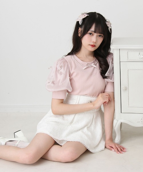 「DearMyLove」 半袖カットソー 3L ホワイト レディース_画像6