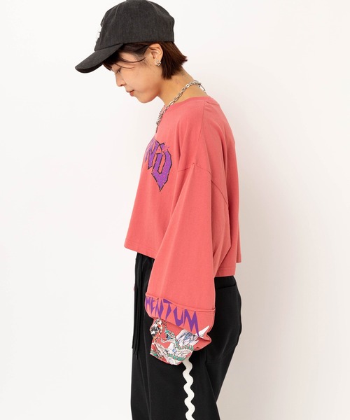 「RNA」 長袖カットソー MEDIUM チャコール レディース_画像6