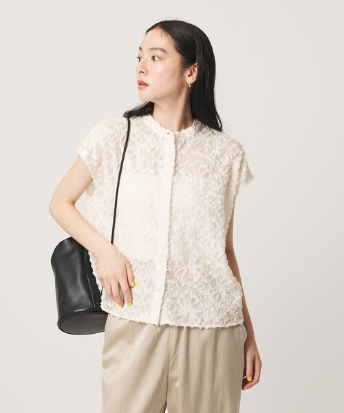 BEAUTY＆YOUTH UNITED ARROWS ブラウス シャツ 半袖 「WEB限定」シアー