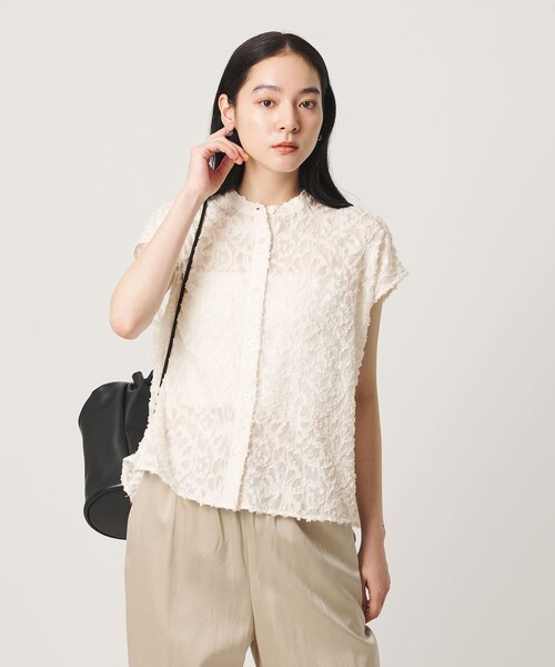 BEAUTY＆YOUTH UNITED ARROWS ブラウス シャツ 半袖 「WEB限定」シアー