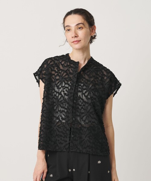 BEAUTY＆YOUTH UNITED ARROWS ブラウス シャツ 半袖 「WEB限定」シアー