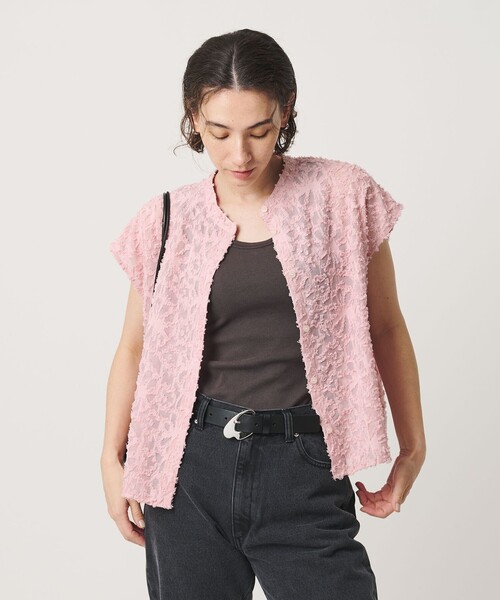 BEAUTY＆YOUTH UNITED ARROWS ブラウス シャツ 半袖 「WEB限定」シアー