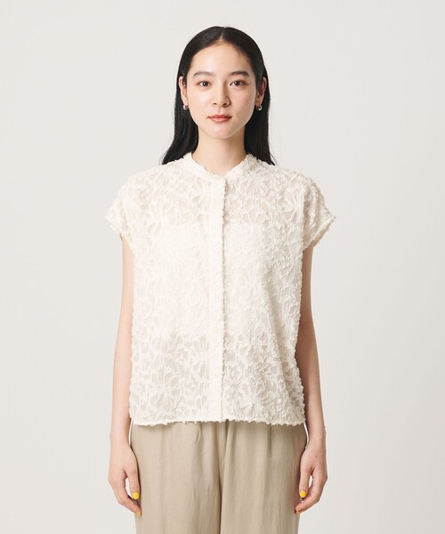 BEAUTY＆YOUTH UNITED ARROWS ブラウス シャツ 半袖 「WEB限定」シアー