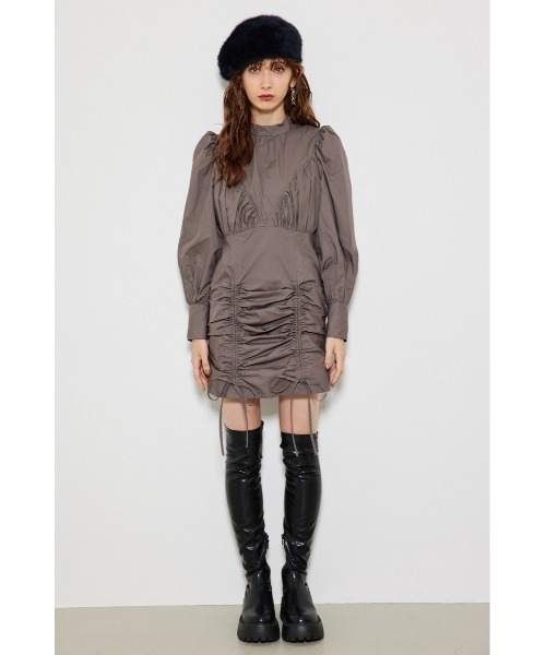「rienda」 長袖ワンピース MEDIUM レッド レディース_画像3