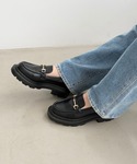 ローファー ビット モチーフ 厚底 ローファー...の詳細画像4