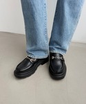 ローファー ビット モチーフ 厚底 ローファー...の詳細画像5