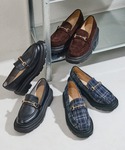 ローファー ビット モチーフ 厚底 ローファー...の詳細画像1