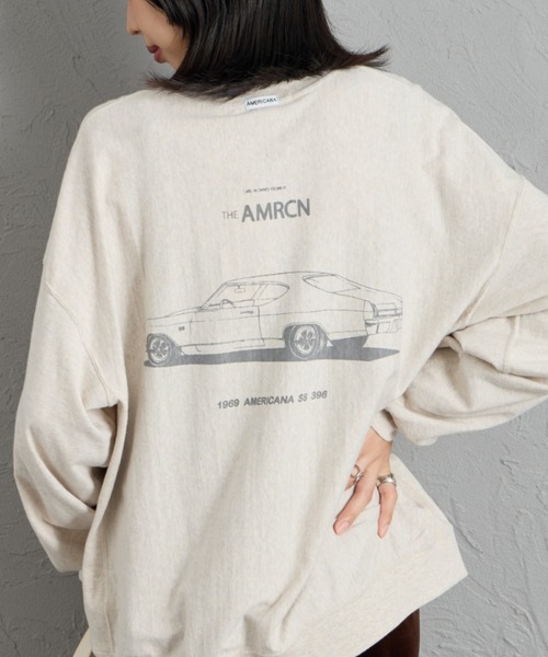 AMERICANA（アメリカーナ） tシャツ AMRCN バックプリントロンT