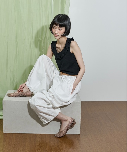 「THE YOn」 フラットパンプス 38 ブラウン レディース_画像7
