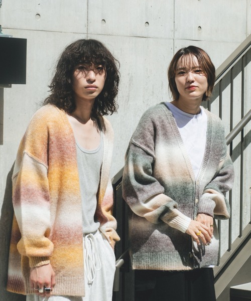 BROKEN BASE（ブロークンベース） カーディガン グラデーションニット