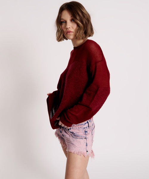 ニット セーター ONE TEASPOON/ワンティースプーン SHATTERED CREW KNIT SWEATER セーター レディース One Tea spoon ニット セーター ONE TEASPOON/ワンティー