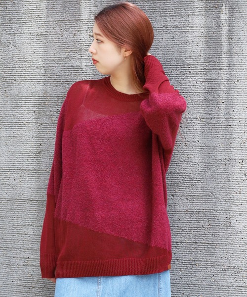 ニット セーター ONE TEASPOON/ワンティースプーン SHATTERED CREW KNIT SWEATER セーター レディース One Tea spoon ニット セーター ONE TEASPOON/ワンティー