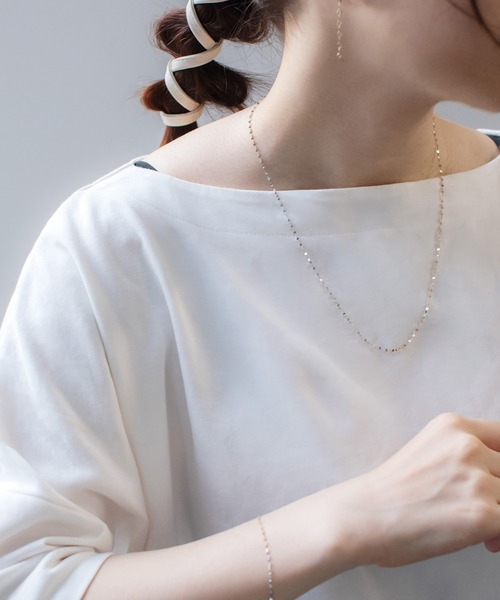 驚きの安さ ESTELLE ネックレス K10 イエローゴールド/ホワイトゴールド アクセサリー