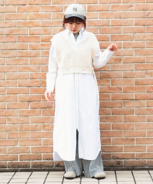 BEAMS BOY シャツワンピース オックスフォード ボタンダウン
