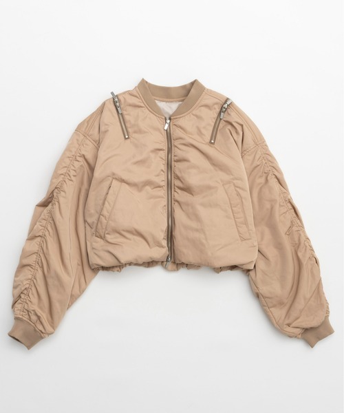 ジャケット ブルゾン Shoulder Zip Nylon Blouson/ショルダー 