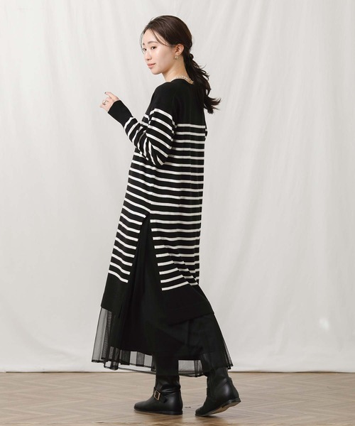 Torrazzo Donna（トラッゾドンナ） ワンピース チュールレイヤーニット