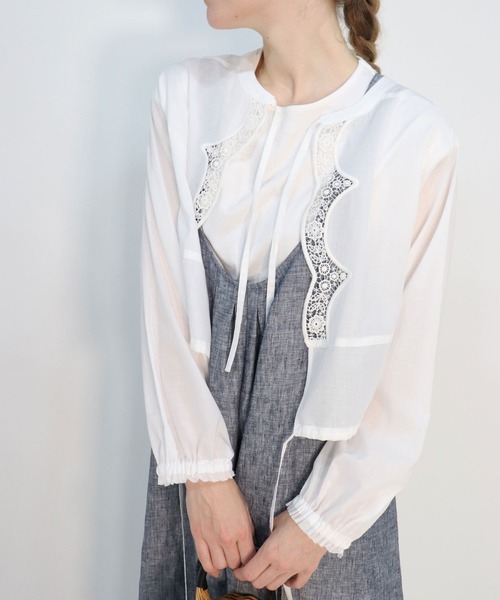 ブラウス シャツ ｗｈｉｔｅ　ａｐｐｌｅ　ｂｌｏｓｓｏｍ 「 ブラウス 」 レディース haupia ブラウス シャツ white apple blossom