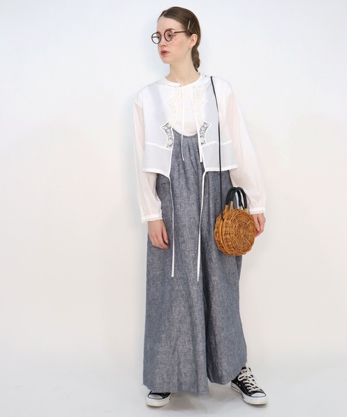 ブラウス シャツ ｗｈｉｔｅ　ａｐｐｌｅ　ｂｌｏｓｓｏｍ 「 ブラウス 」 レディース haupia ブラウス シャツ white apple blossom
