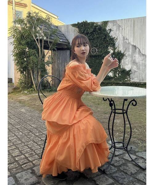 新品✳︎アニュアンス　エンブロイダリータフタオフショルブラウス エンブロイダリータフタオフショルブラウス(F BLACK): トップス