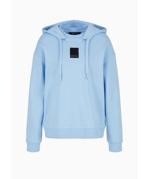トレーナー スウェット 「A|X アルマーニ エクスチェンジ」ロゴパッチ付き　フーデッドスウェットパーカー レディース ARMANI EXCHANGE トレーナー スウェット 「A|X アルマーニ