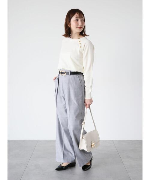 パンツ te Te chichi TERRASSE パンツ 「セットアップ可」タックワイドパンツ