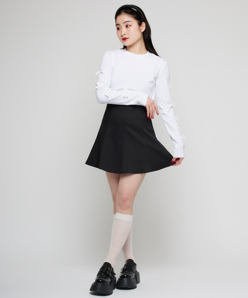 tシャツ 「Narcissus」リボンロングＴ レディース Narcissus tシャツ 「Narcissus」リボンロングTシャツ