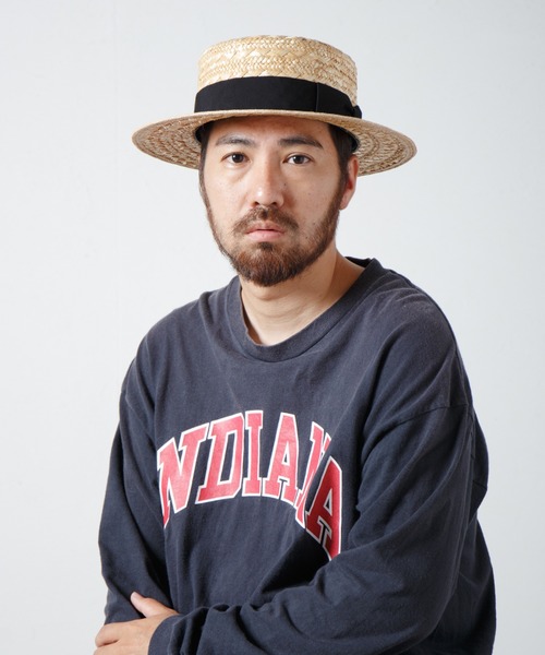 RACAL 帽子 ハット Wheat Braid Boater Hat メンズ レディース