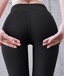 レギンス スパッツ ソリッドカラー ハイウエス...の詳細画像4