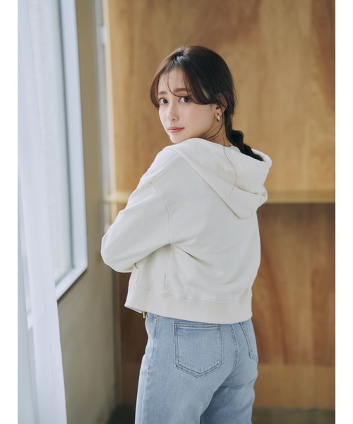 パーカー ジップアップちびパーカー「低身長・小柄女性」 レディース パーカー ジップアップちびパーカー「低身長・小柄女性