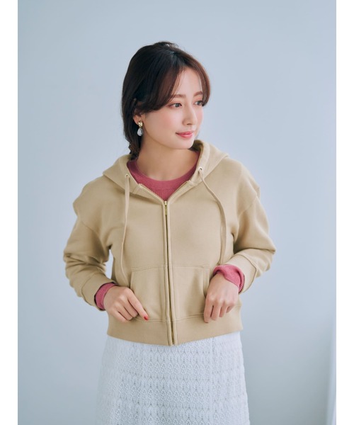 パーカー ジップアップちびパーカー「低身長・小柄女性」 レディース パーカー ジップアップちびパーカー「低身長・小柄女性