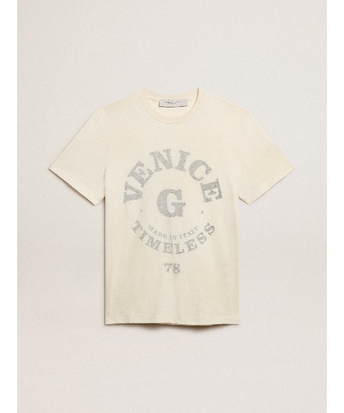 tシャツ Tシャツ メンズ コットン（ユーズドホワイト） フェードレタリング メンズ