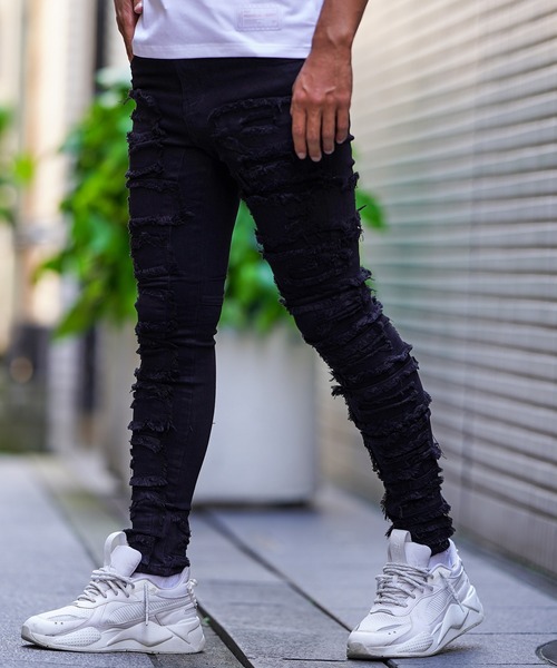 adamsJUGGLER（アダムスジャグラー） ジーンズ フリンジデニムロング