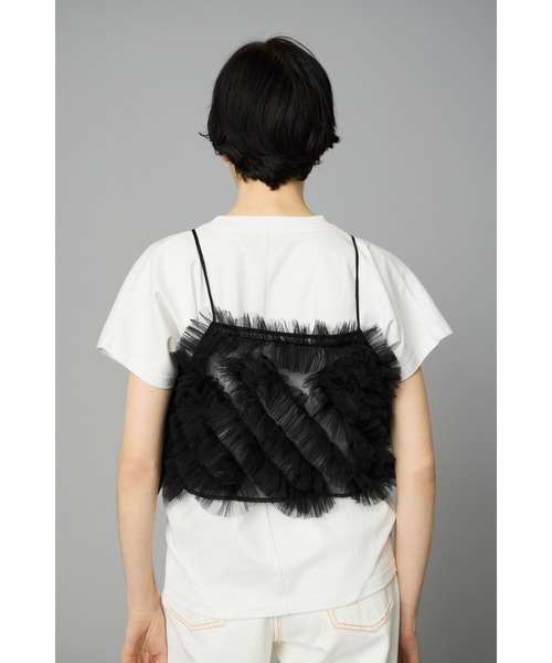 T. japan frill bustier ビスチェ　ブラック TAFTA FRILL BUSTIER(F WHITE): TOPSjosemoon