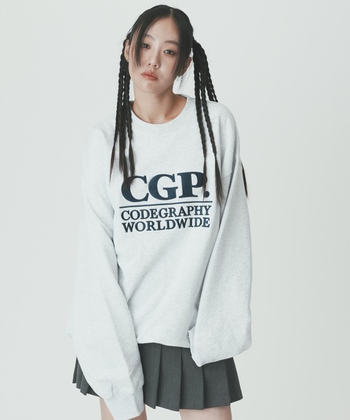 ★codegraphy★ CGP Square Logo Sweatshirt Sky Blue CGP Square logo sweatshirt（スウェット）｜codegraphy（コード