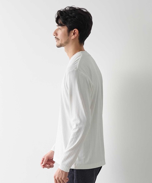 シェブロン柄リンクスジャカードTシャツ UNION STATION tシャツ シェブロン柄リンクスジャガードTシャツ