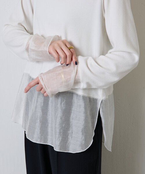 【新品未開封】C′NOTE/ 裾シアーロンT ホワイト C′NOTE/ 裾シアーロンT（Tシャツ/カットソー）｜COLLAGE