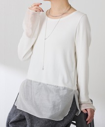 COLLAGE GALLARDAGALANTE C′NOTE/ 裾シアーロンT COLLAGE GALLARDAGALANTE tシャツ C′NOTE/ 裾シアーロンT