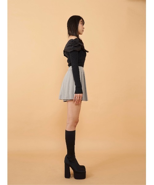 Darich ニット セーター オフショルリボンニットトップス