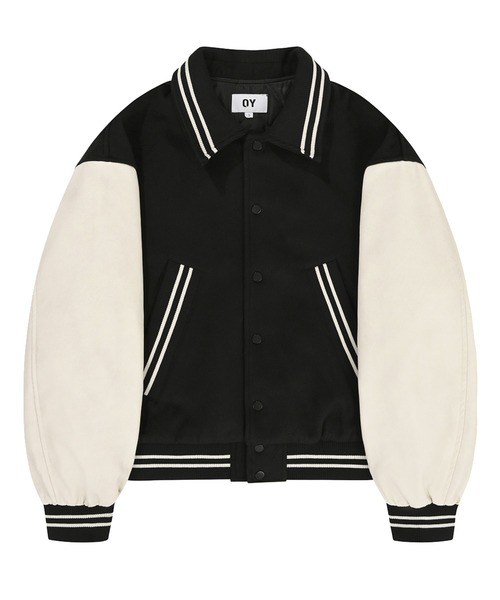 OY（オーワイ） コート アウター ZIGZAG EMBROIDERY VARSITY JACKET