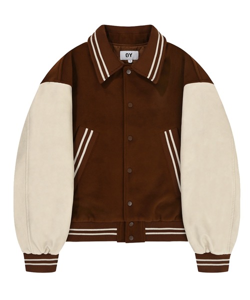 OY（オーワイ） コート アウター ZIGZAG EMBROIDERY VARSITY JACKET
