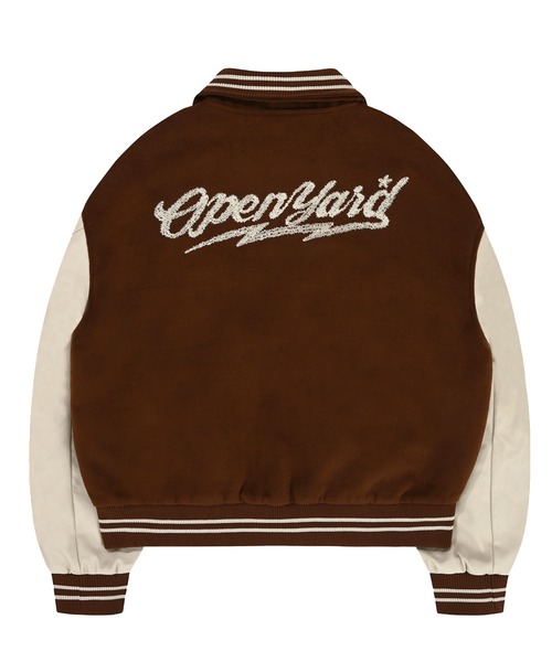 OY くま オードリーバーシティ ジャケット スタジャン ネックレス付き OY（オーワイ） コート アウター ZIGZAG EMBROIDERY VARSITY JACKET