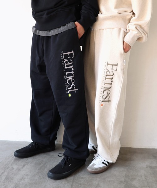 ANME スウェットパンツ ジャージ Earnestエンブロイダリー裏毛