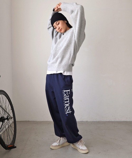 ANME スウェットパンツ ジャージ Earnestエンブロイダリー裏毛