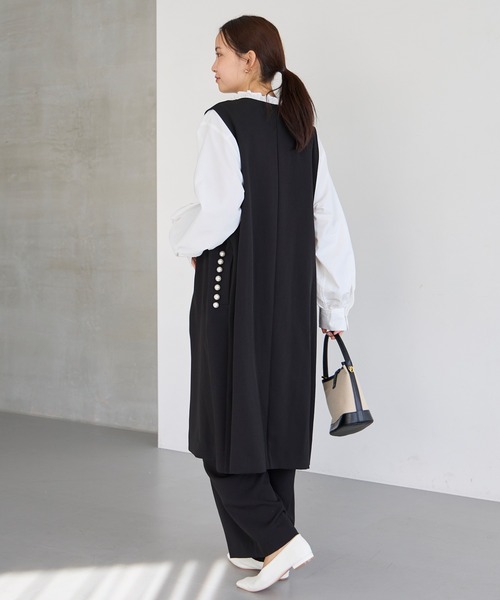 LAVEANGE（ラビアンジェ） ベスト ジレ 「洗える」パールポケット