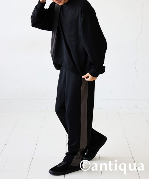 antiqua パンツ 配色タックパンツ レディース メンズ : ZOZOTOWN